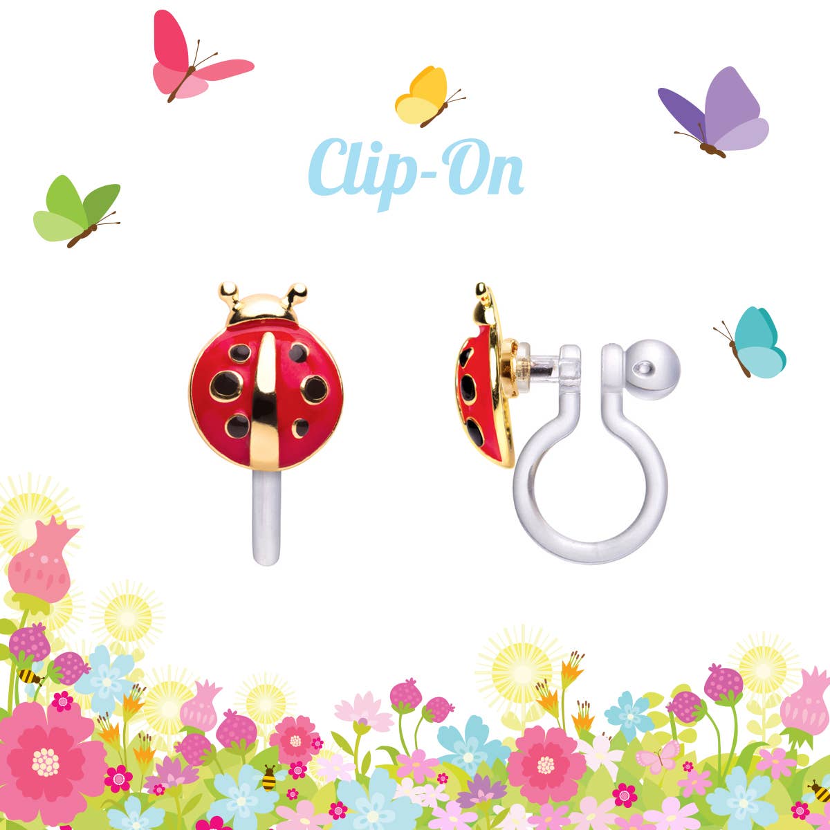 CLIP ON Cutie Earrings | Little Ladybug