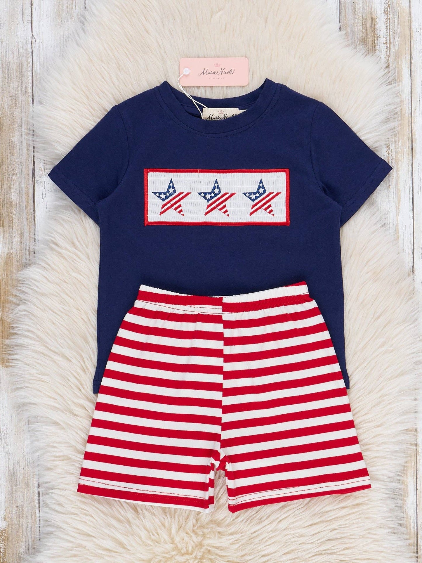 American Stars Smocked Cotton Outfit