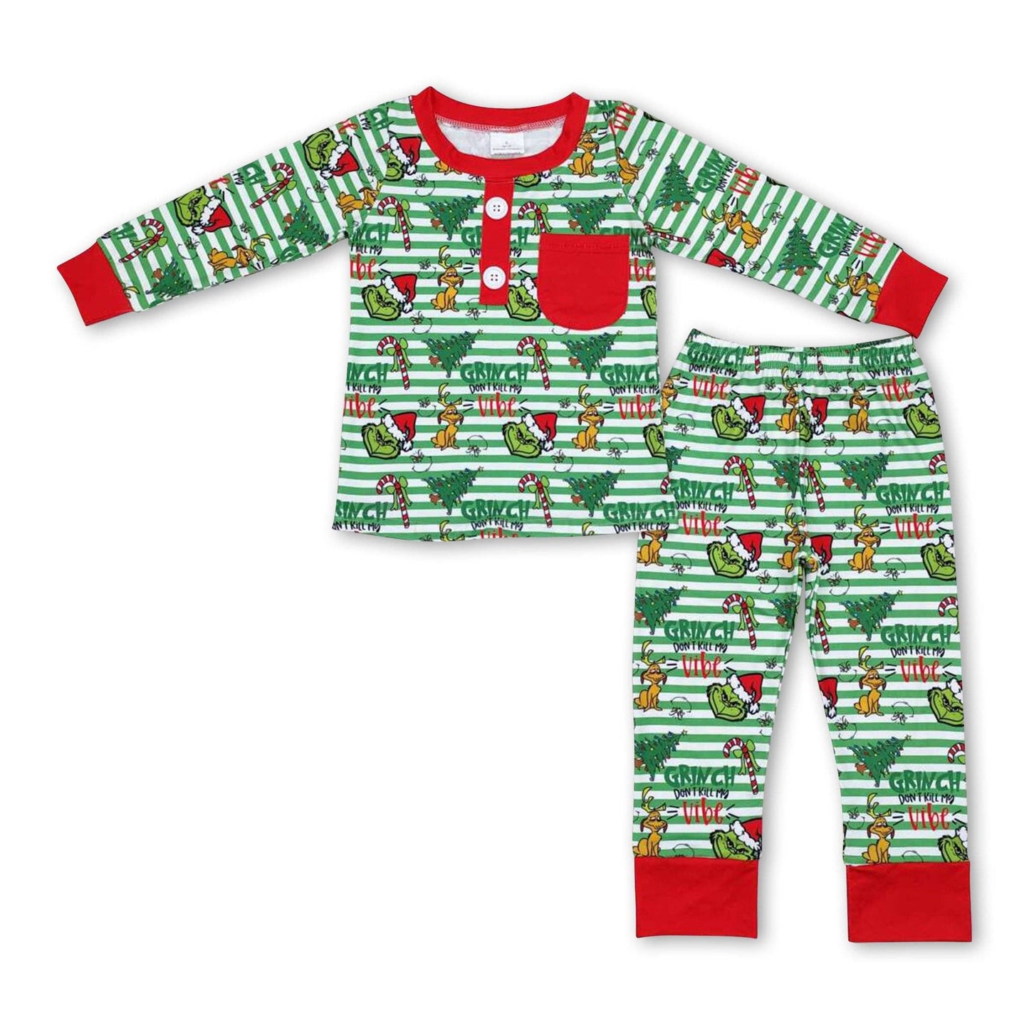 Grinch Long Sleeve Pajamas