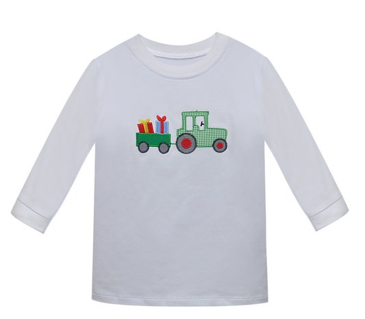 White Houston Shirt - Tractor with Gift Box