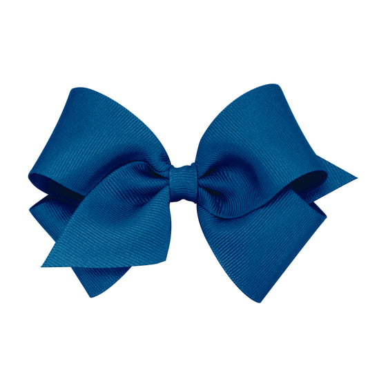 Solid Grosgrain Basic Bow - Batik Blue