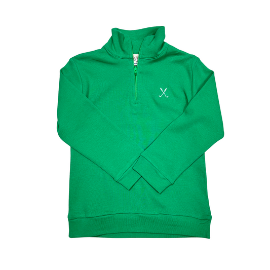 1/4 Zip Golf Clubs Kelly Green Pullover