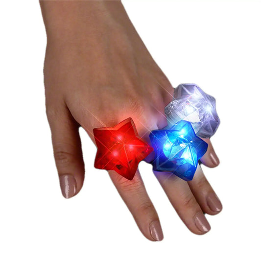Huge Gem Star Ring - Red, White, or Blue