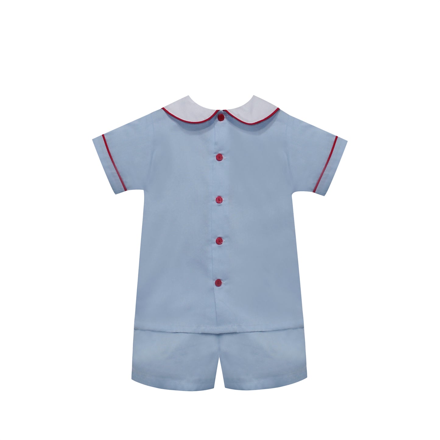 Blue William Romper - School Bus