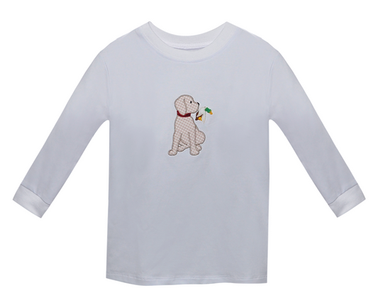 White Houston Shirt - Hunting Dog