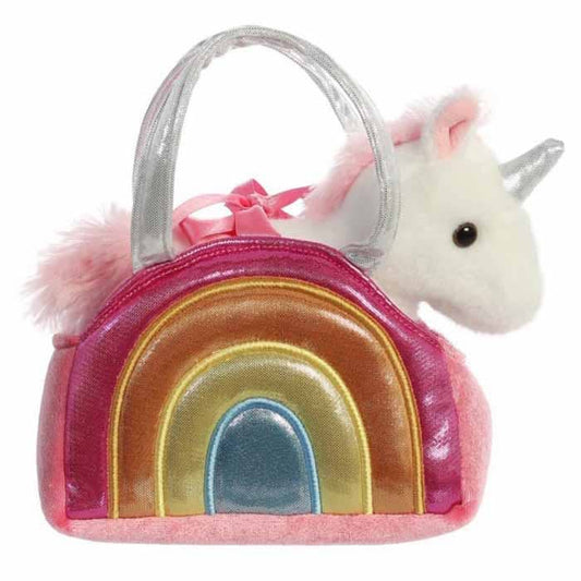 7" Unicorn in Rainbow Purse