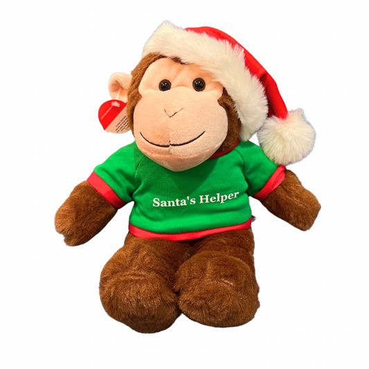 "Santa's Helper" Monkey 12"