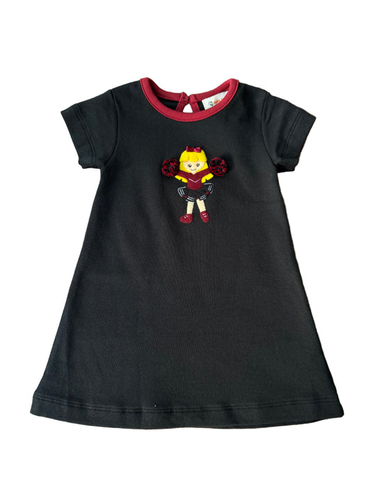 Cheerleader Black/Burgundy Dress