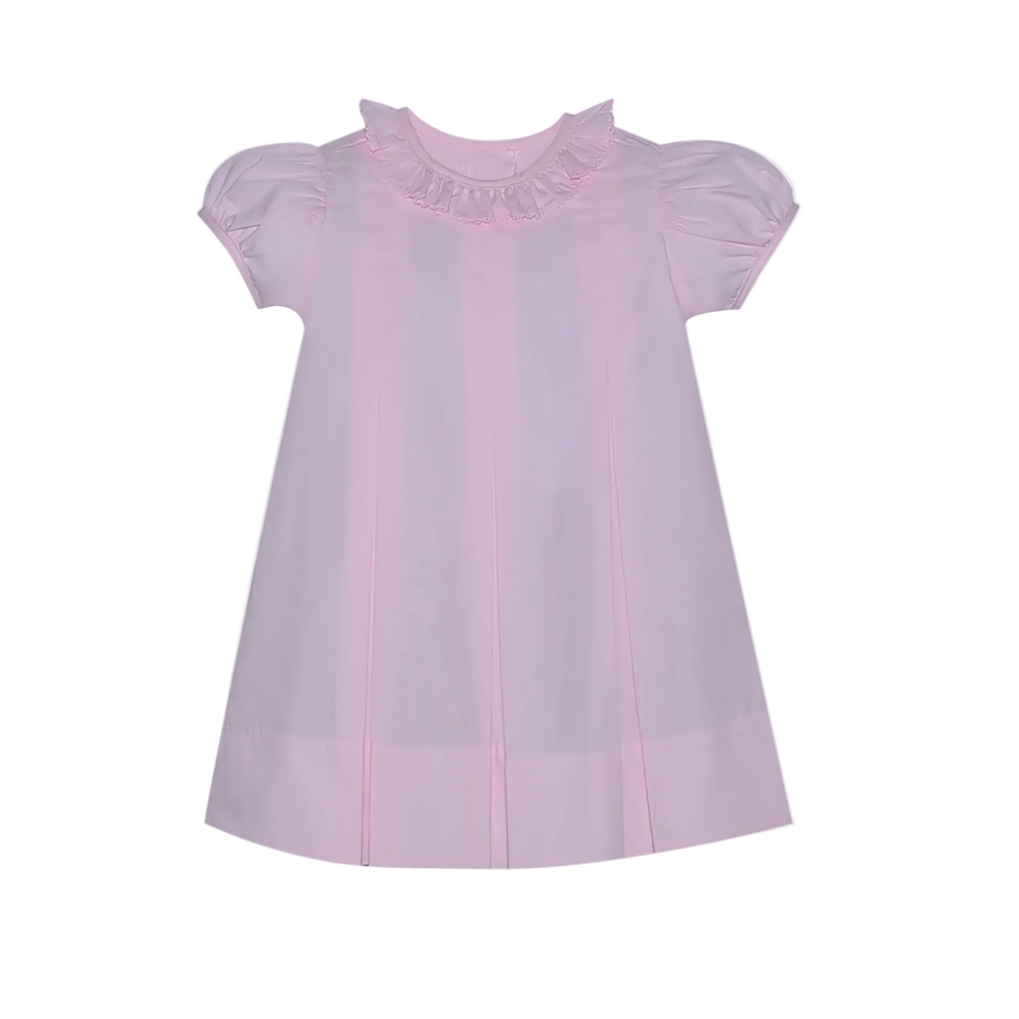 Pink Reese Dress - Ruffle Picot Collar