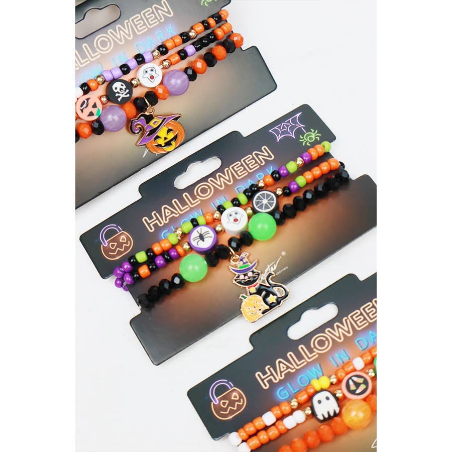 Glow in the Dark Halloween Stackable Bracelet