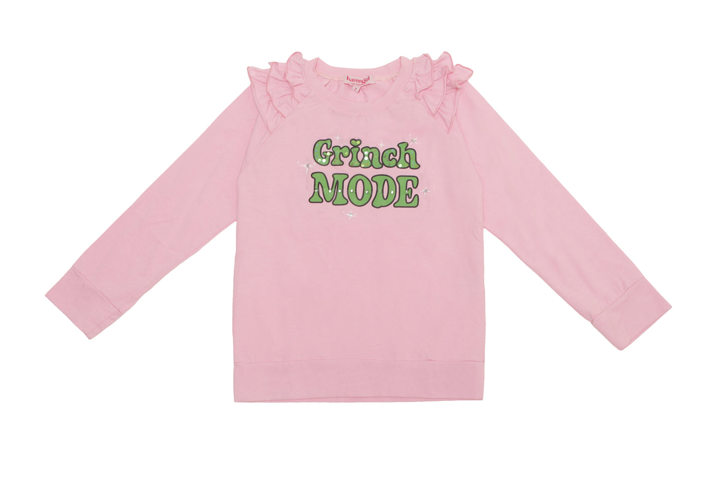 Grinch Mode LS Tee - Pink