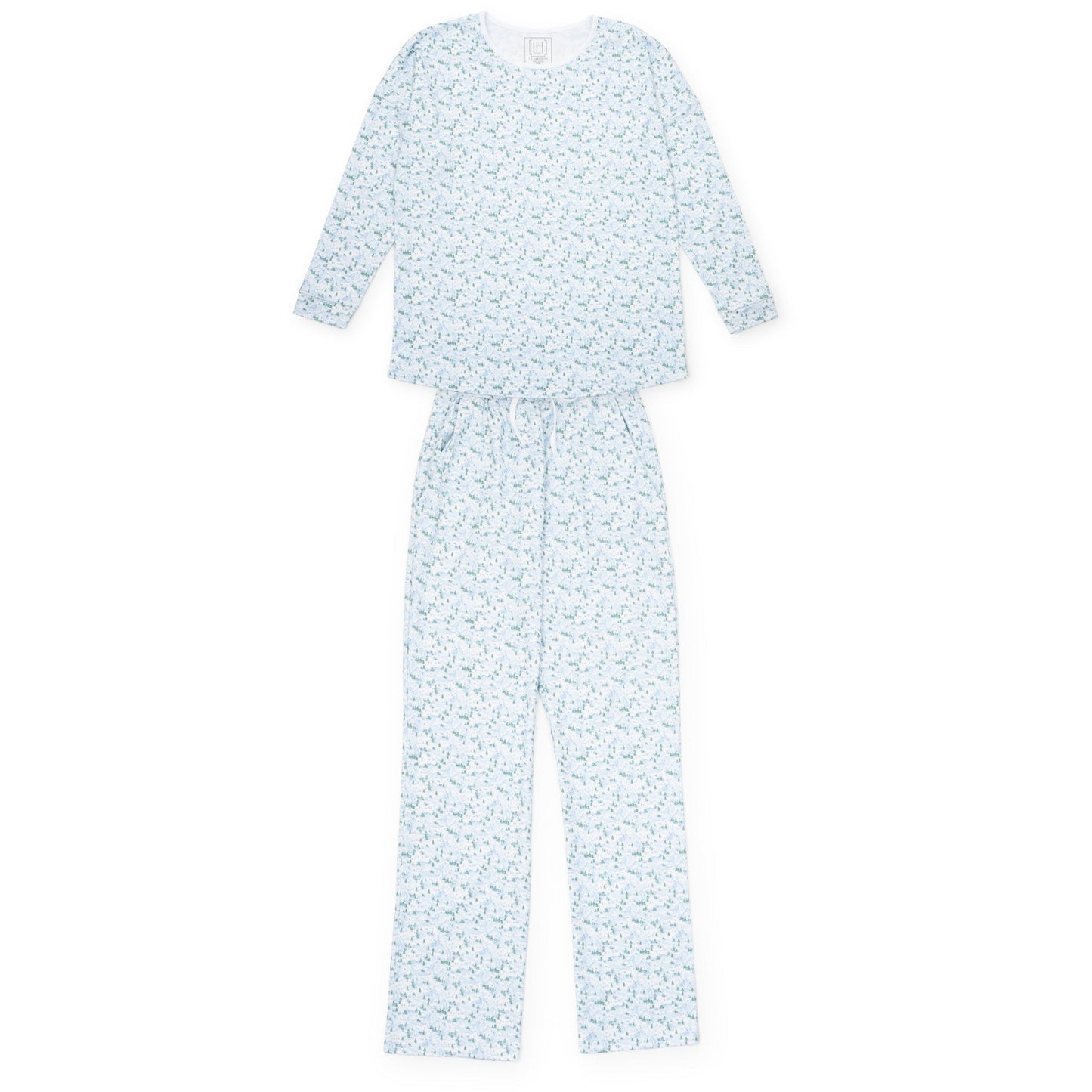 Audrey Women's LS Pant Set - Snow Capped Mountains