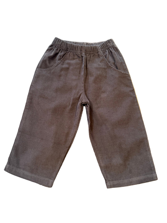 Brown Corduroy Pants with Pockets