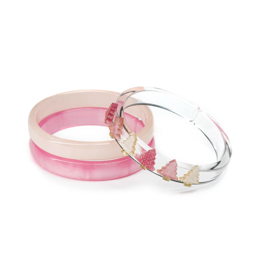 Christmas Tree Pink Bracelet Set