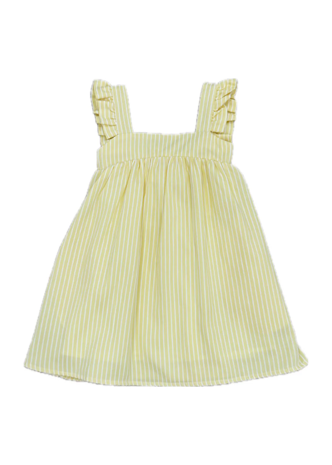 Katherine Butterfly Sleeve Dress - Yellow