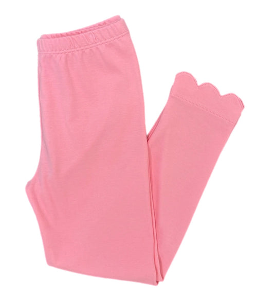 *PRE-ORDER* Bubblegum Pink Scalloped Leggings