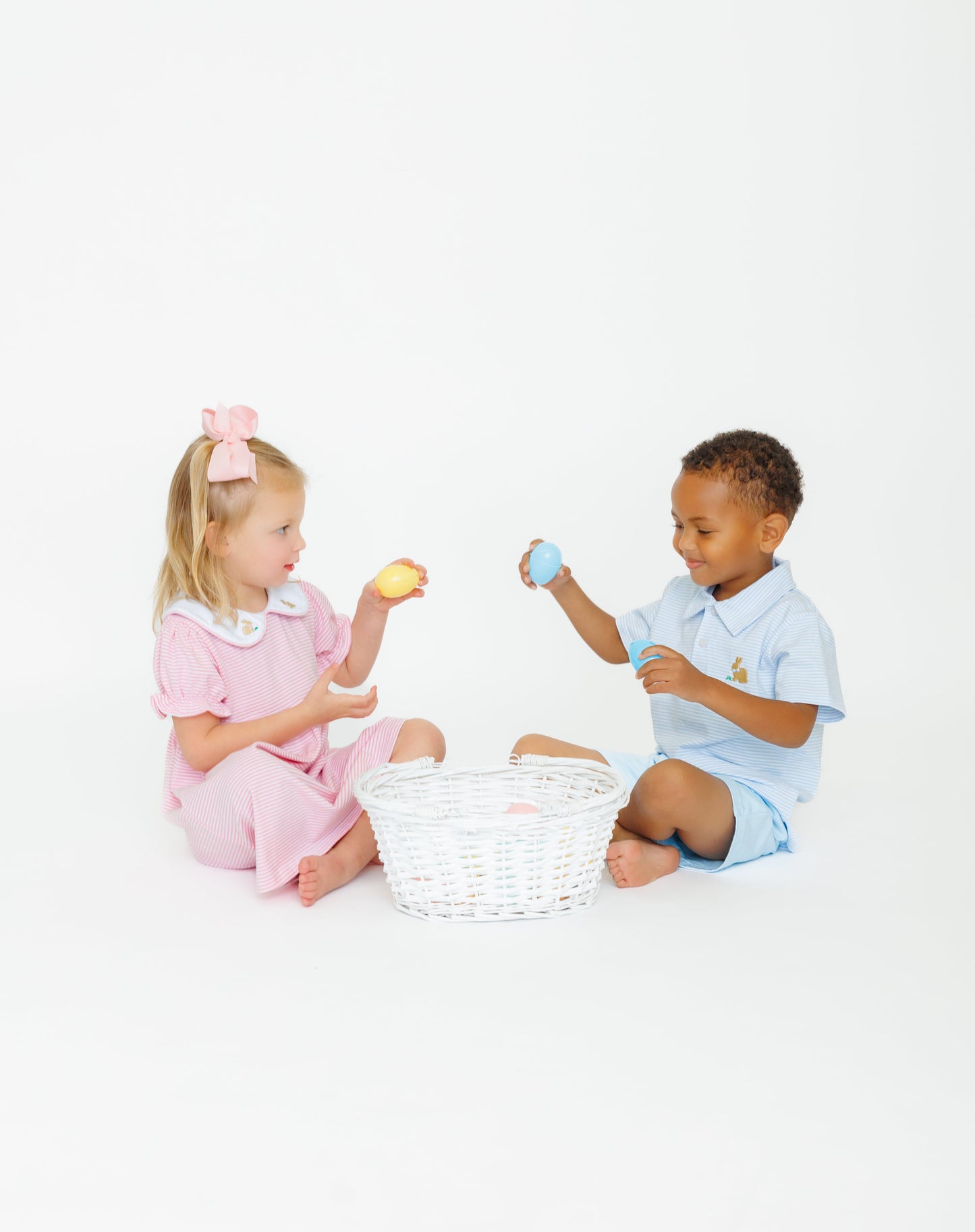 Blue Stripe Bunny Polo