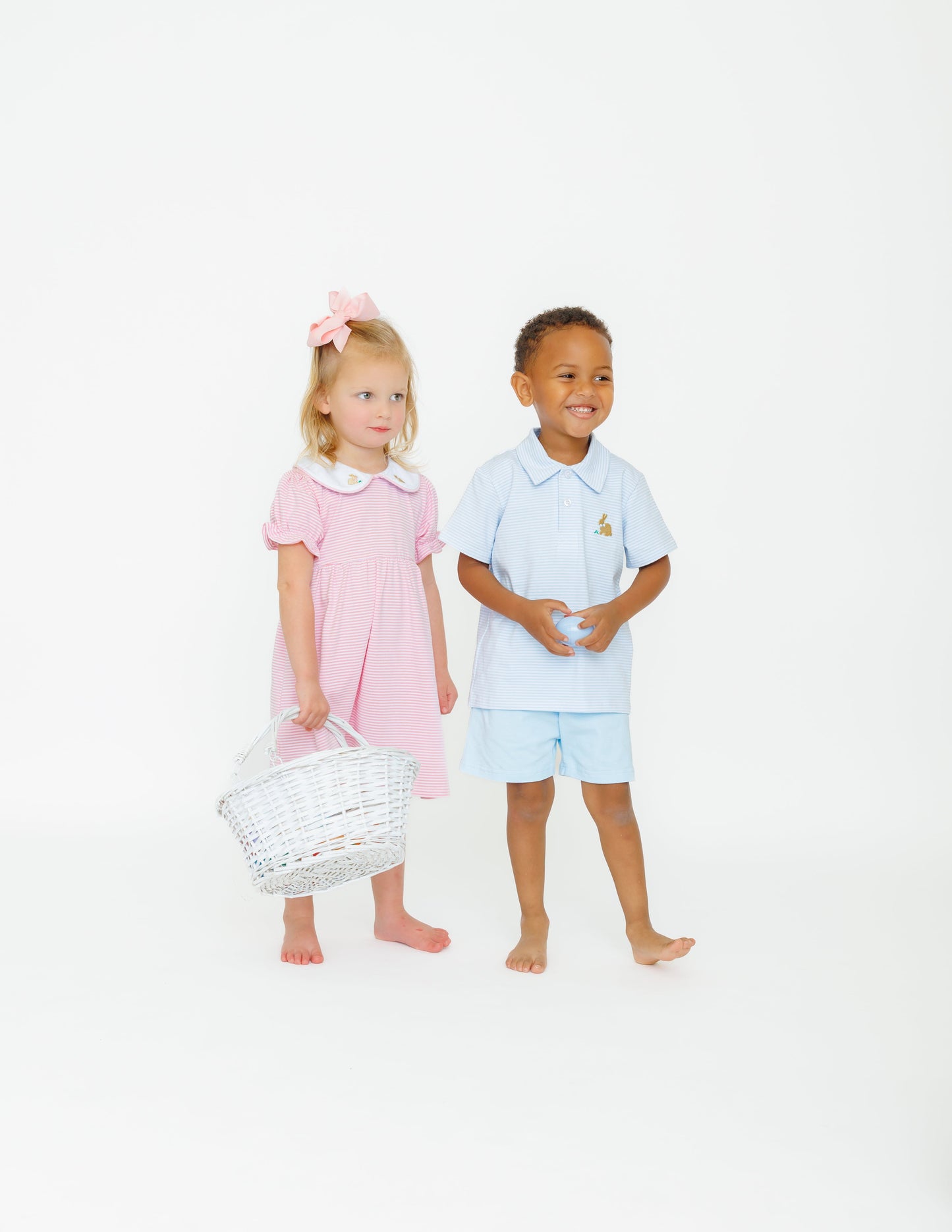 Blue Stripe Bunny Polo