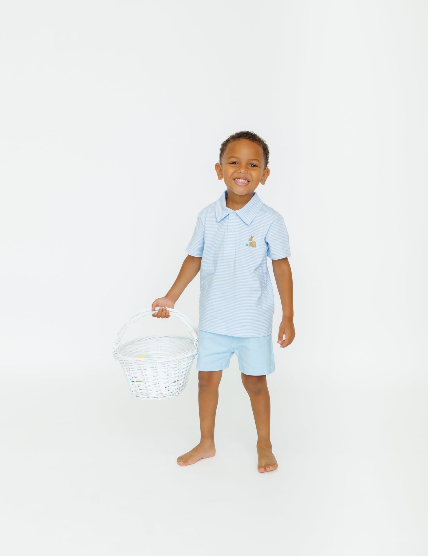 Blue Stripe Bunny Polo