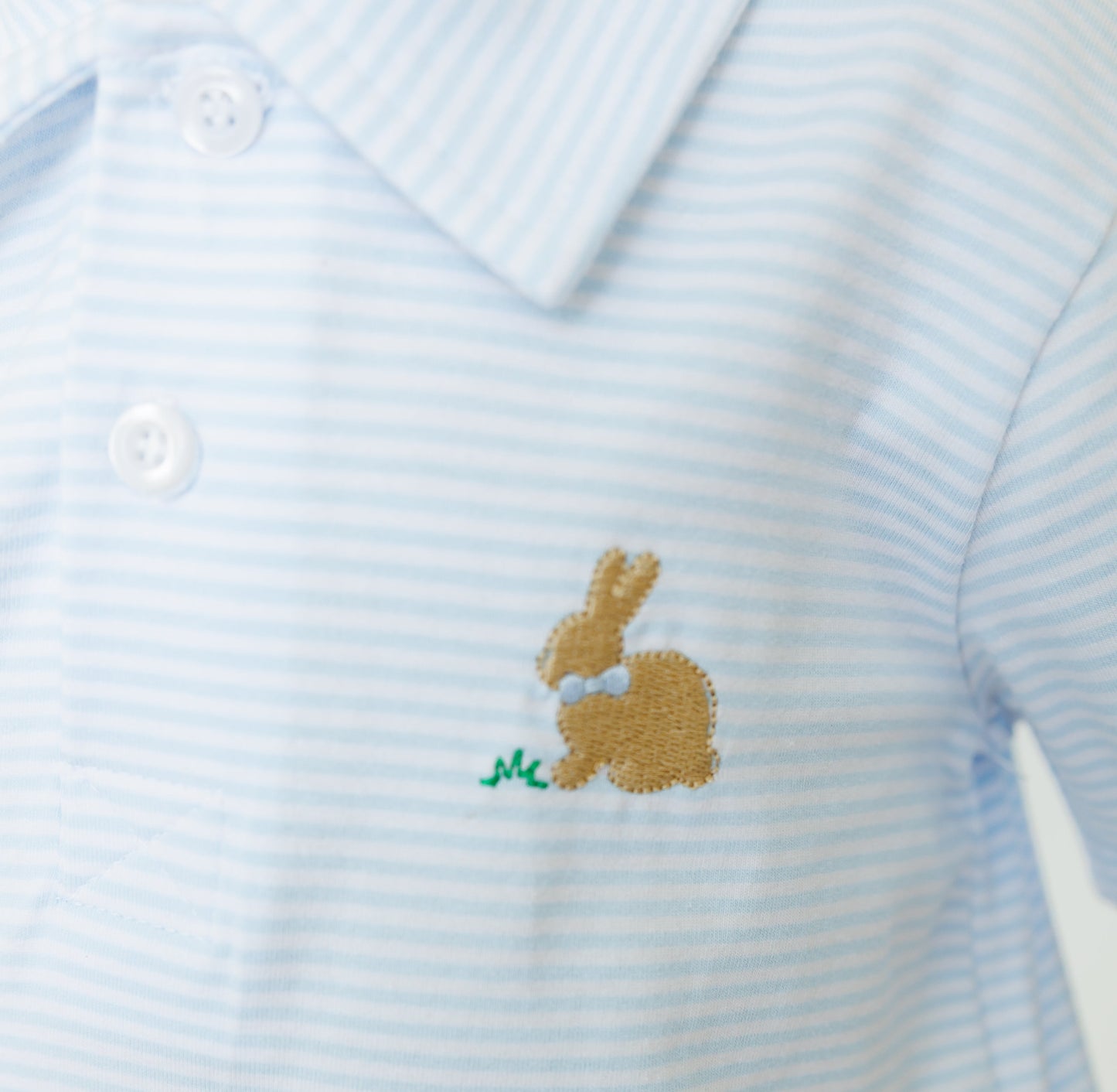 Blue Stripe Bunny Polo