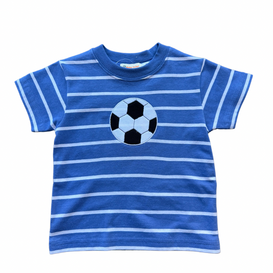 Blue Stripe Soccer Tee