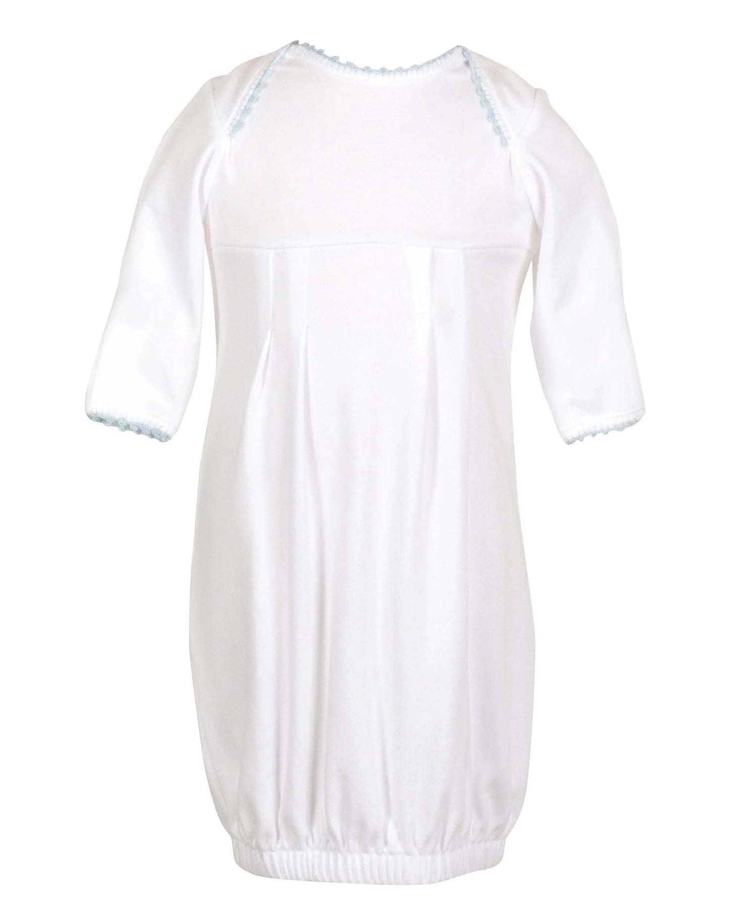 Charlie Daygown - White w/ Blue Trim