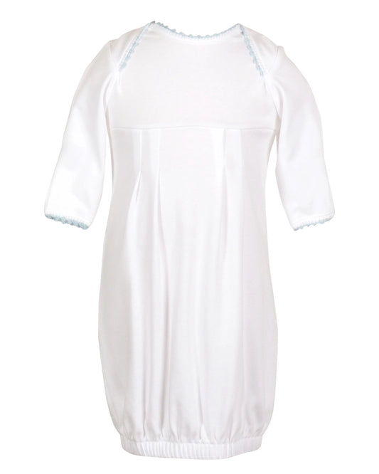 Charlie Daygown - White w/ Blue Trim