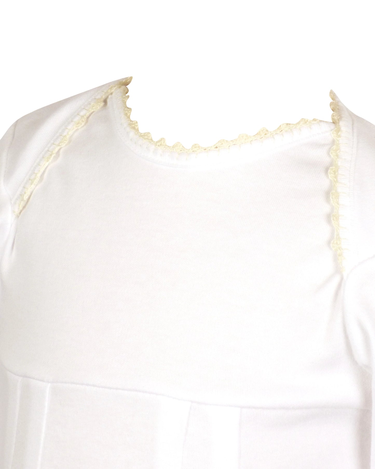 Charlie Daygown - White w/ Cream Trim