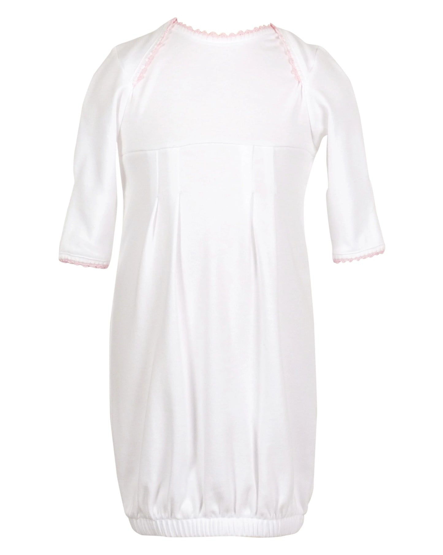 Charlie Daygown - White w/ Pink Trim