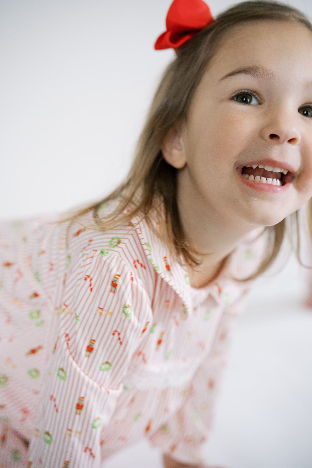 Red Stripe Christmas Long Sleeve Dress