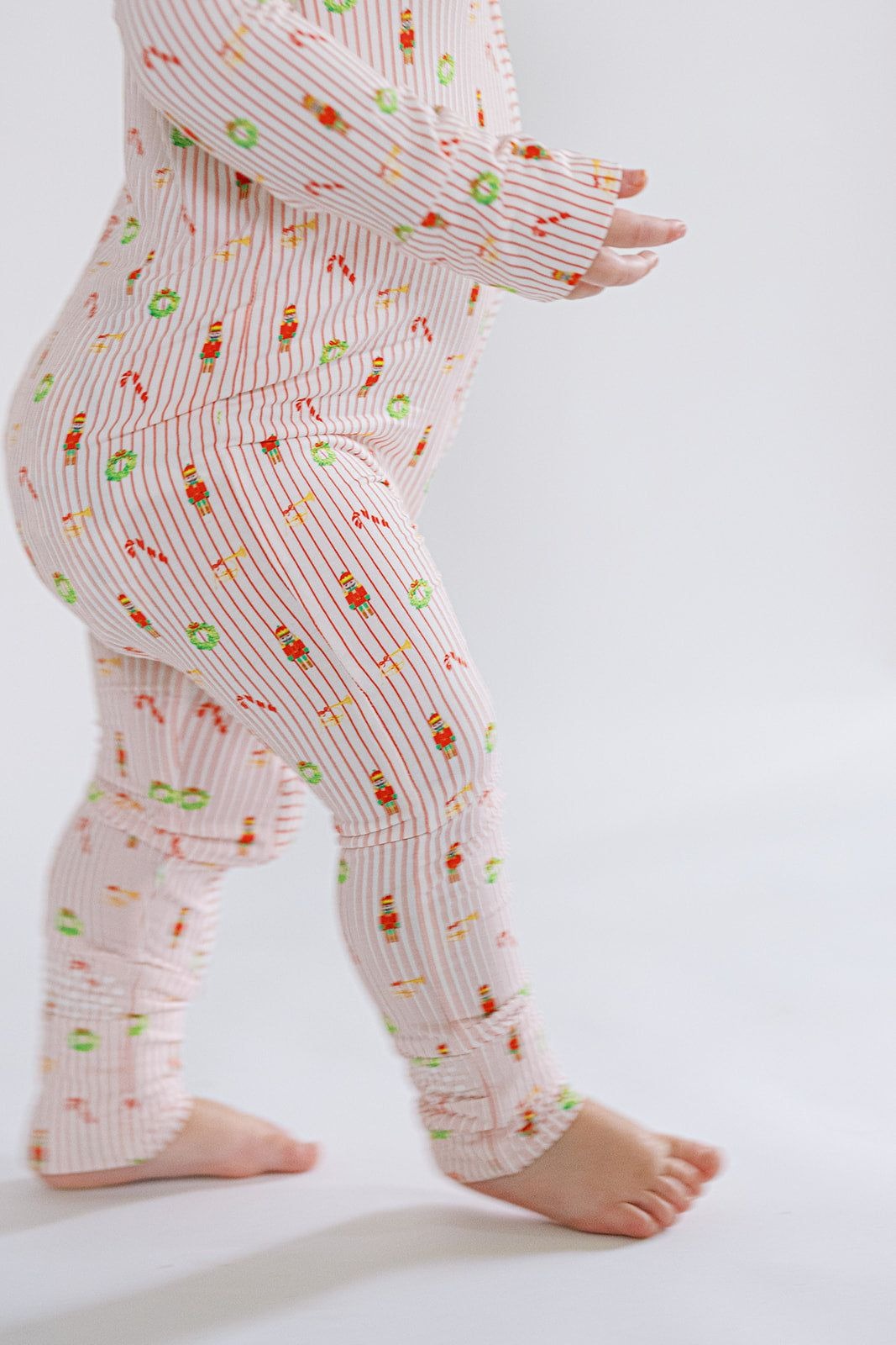 Red Stripe Christmas Sleep Romper