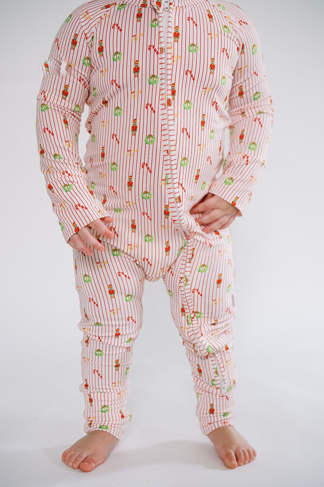 Red Stripe Christmas Sleep Romper