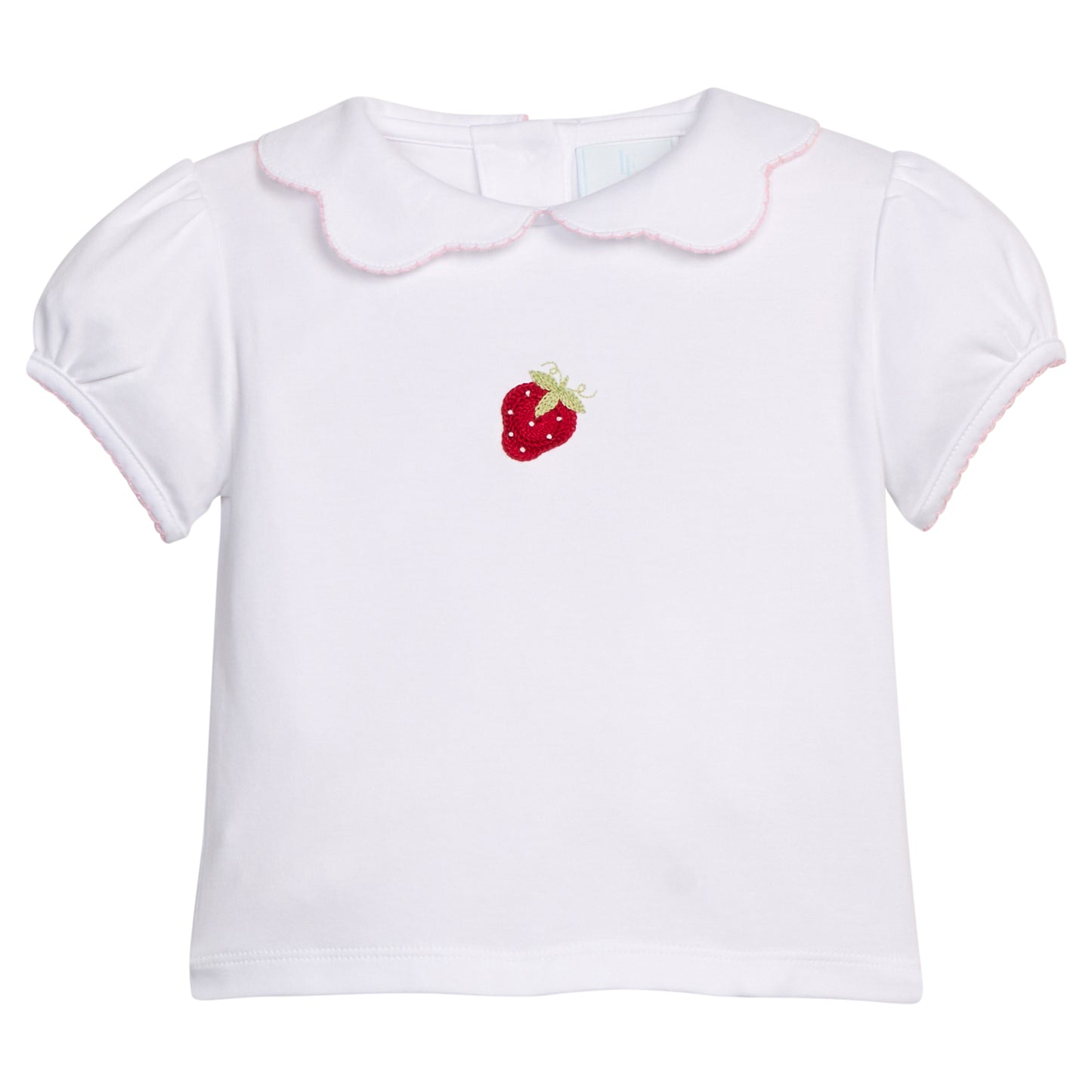 Crochet Peter Pan Blouse - Strawberry