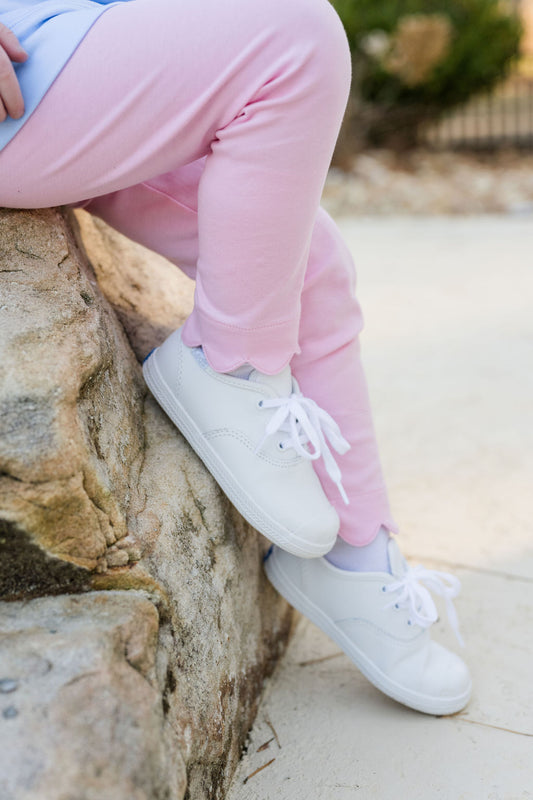 *PRE-ORDER* Light Pink Scallop Leggings