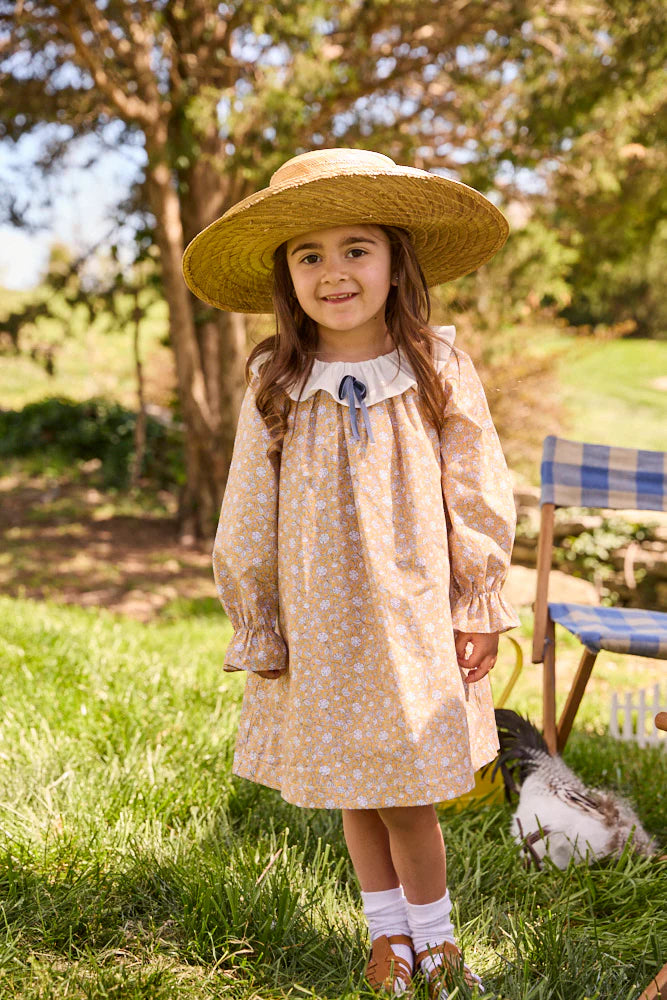 Breton Dress with Bow - Goldie Floral