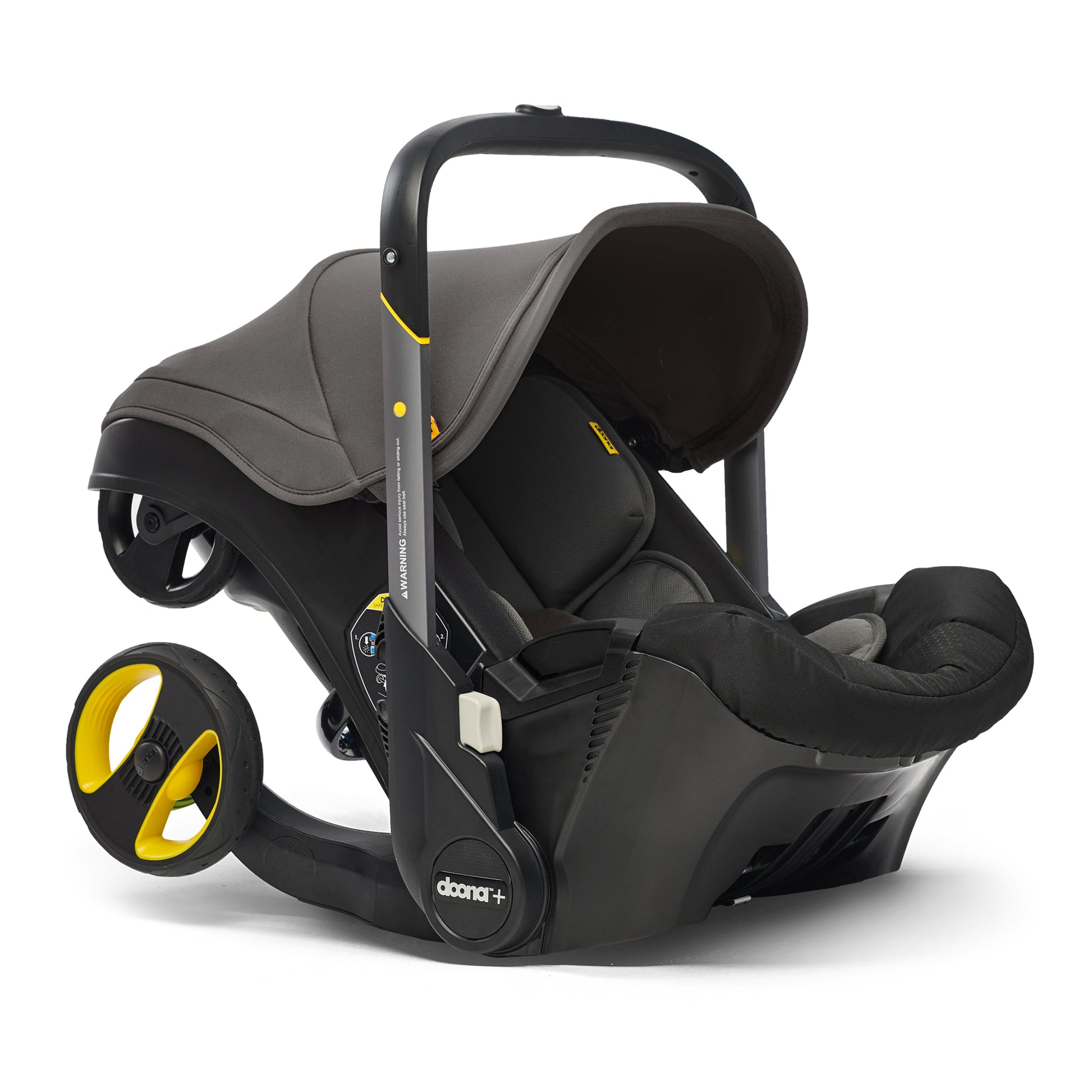 black and yellow car seat and stroller Doona + Car Seat & Stroller