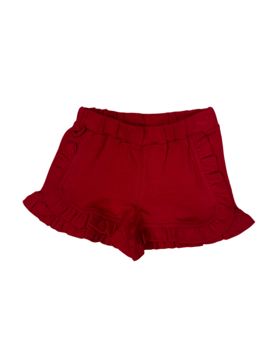 Red Ruffle Shorts