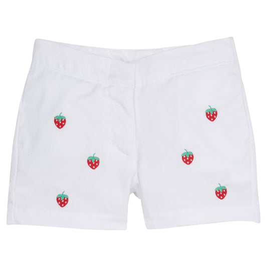 Embroidered Mini Short - Strawberry