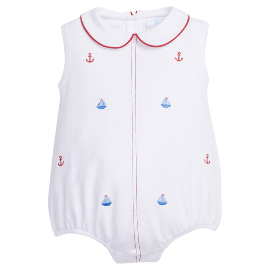 Embroidered Peter Pan Bubble - Nautical