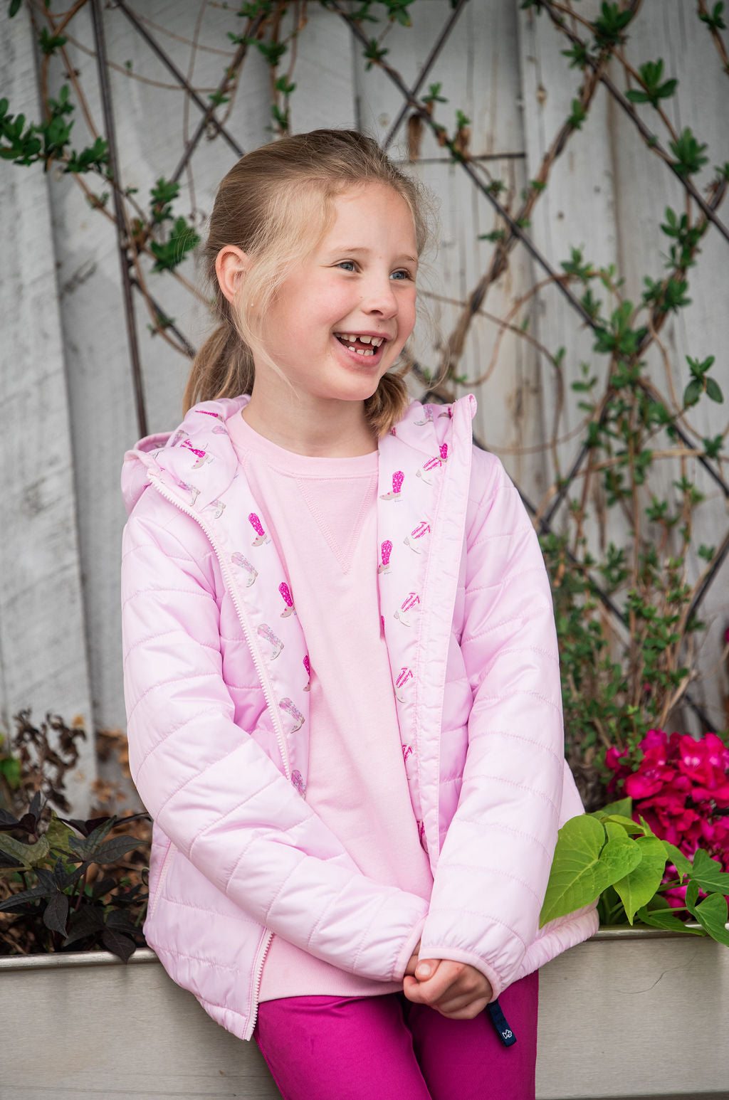 *PRE-ORDER* Hooded Puffer Jacket - Pink Tulle