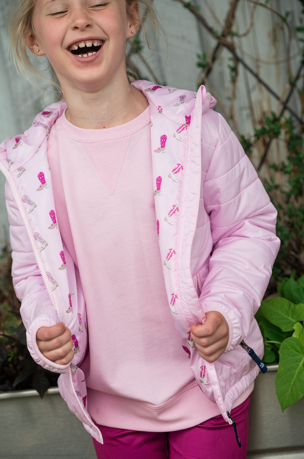 *PRE-ORDER* Hooded Puffer Jacket - Pink Tulle