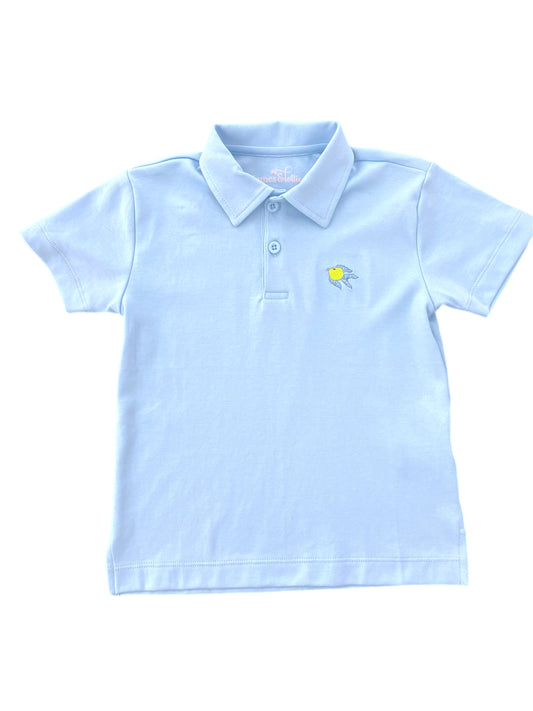 *PRE-ORDER* Light Blue Polo with Fish Embroidery