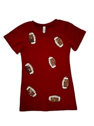 Game Day Football Dress - Burgundy