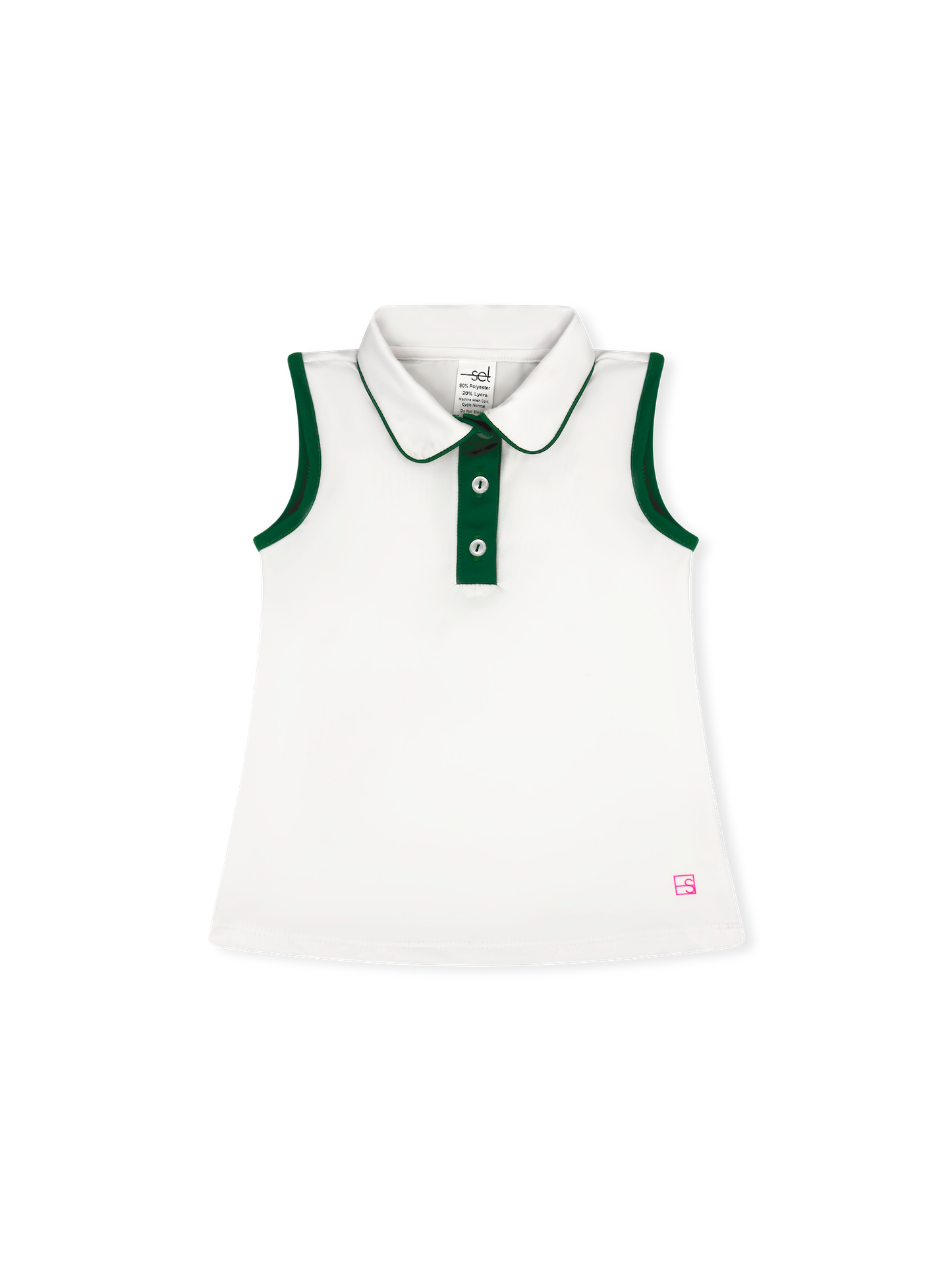 Gabby Tank - Pure Coconut/Augusta Green
