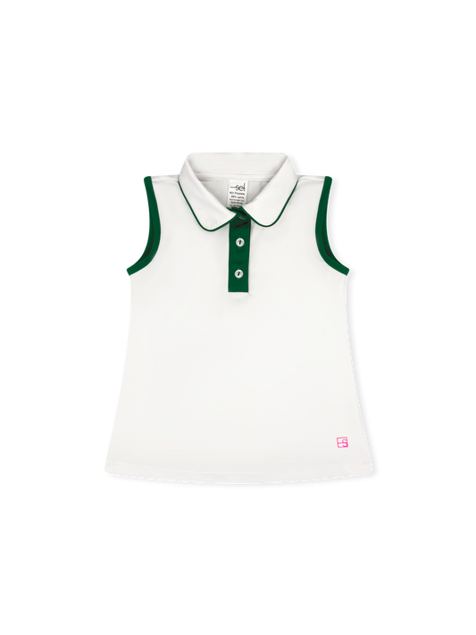 Gabby Tank - Pure Coconut/Augusta Green