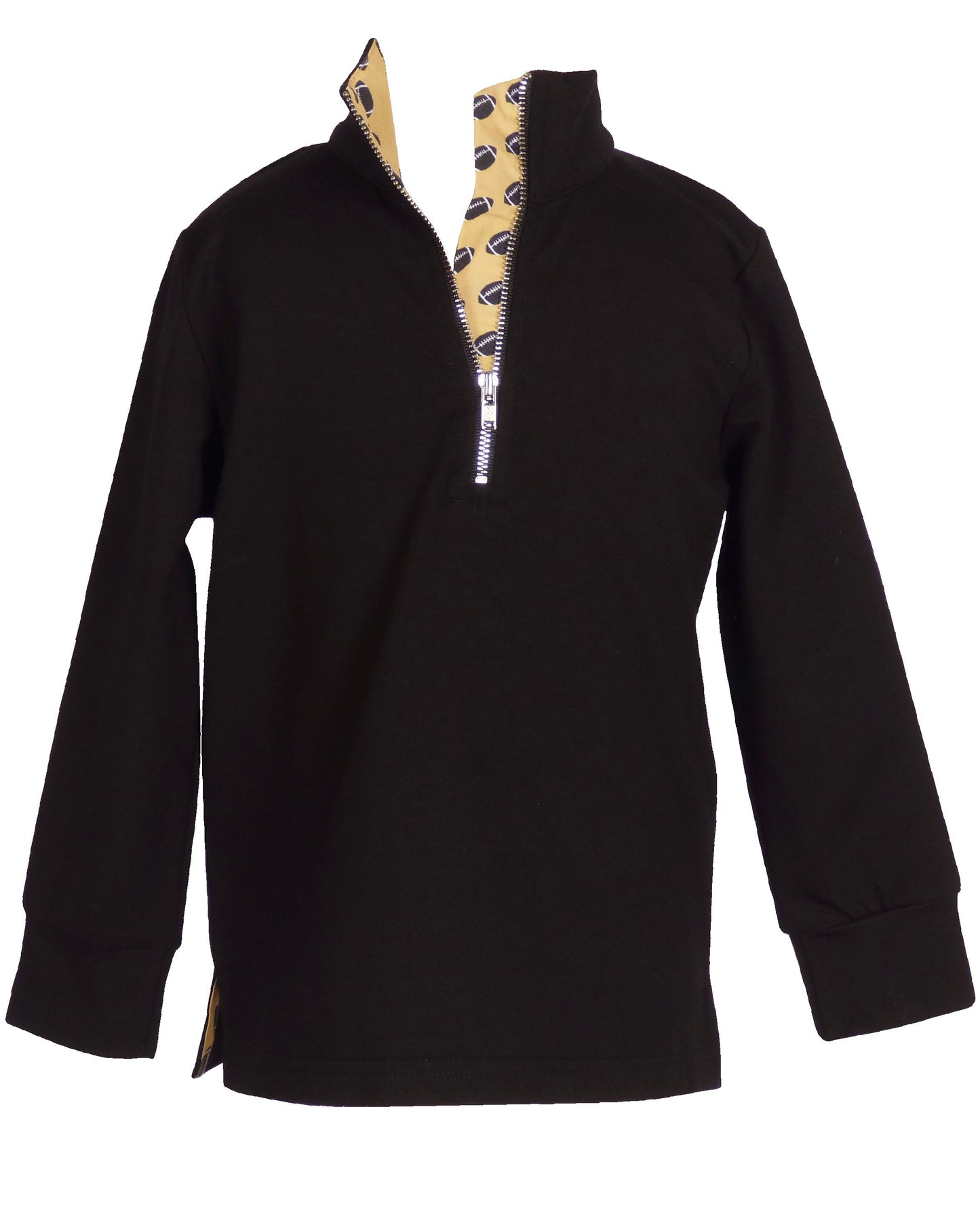 Quarter Zip - Black and Gold