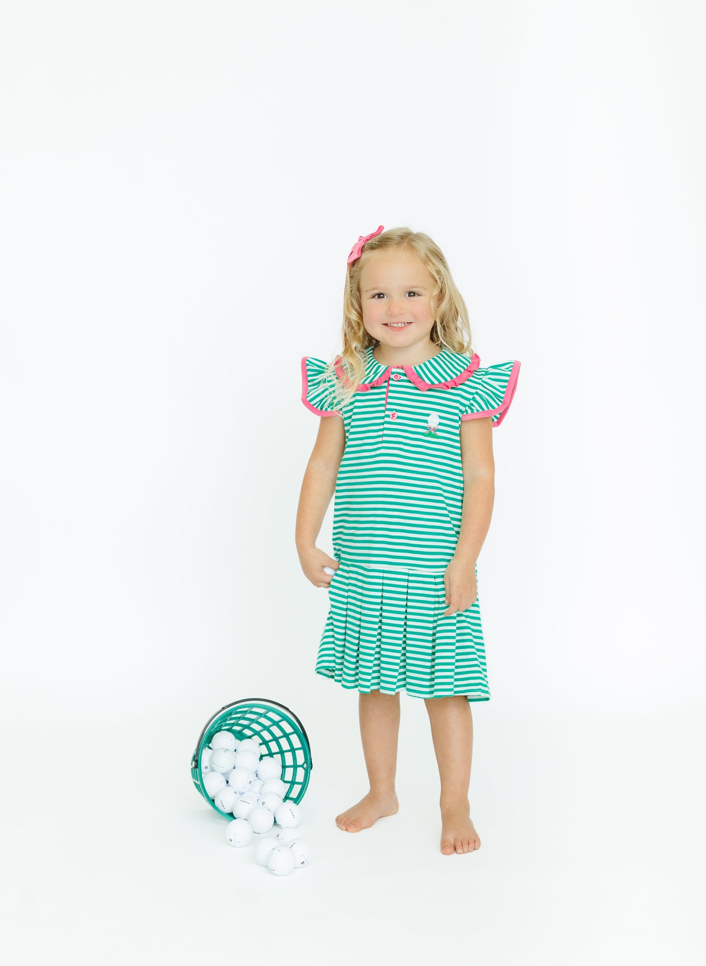 Golf Stripe Dress with Collar