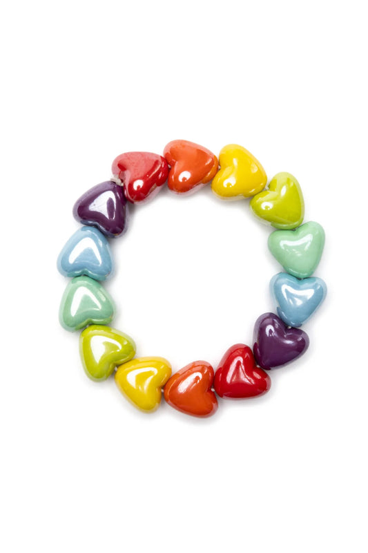 Rainbow Heart Bracelet