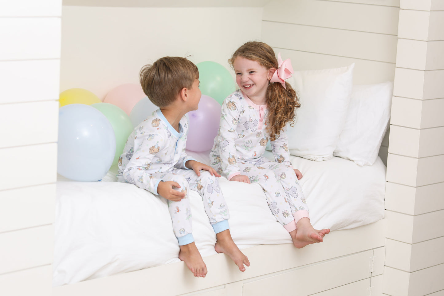 Party Animals Pajamas - Light Blue