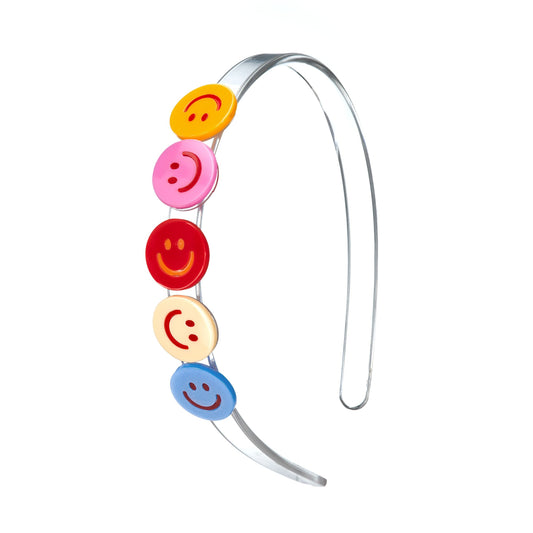 Colorful Multi Happy Face Headband